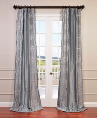 Exclusive Fabrics & Furnishings Chai Embroidered 50" X 96" Curtain ...