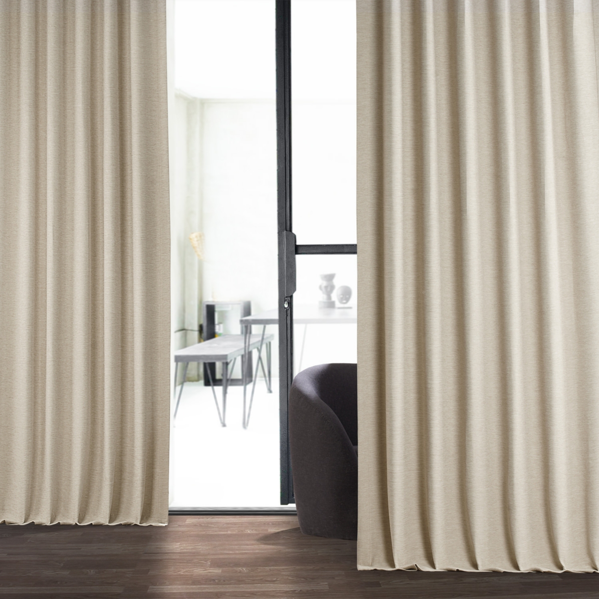Half Price Drapes Textured Bellino Room Darkening Curtain