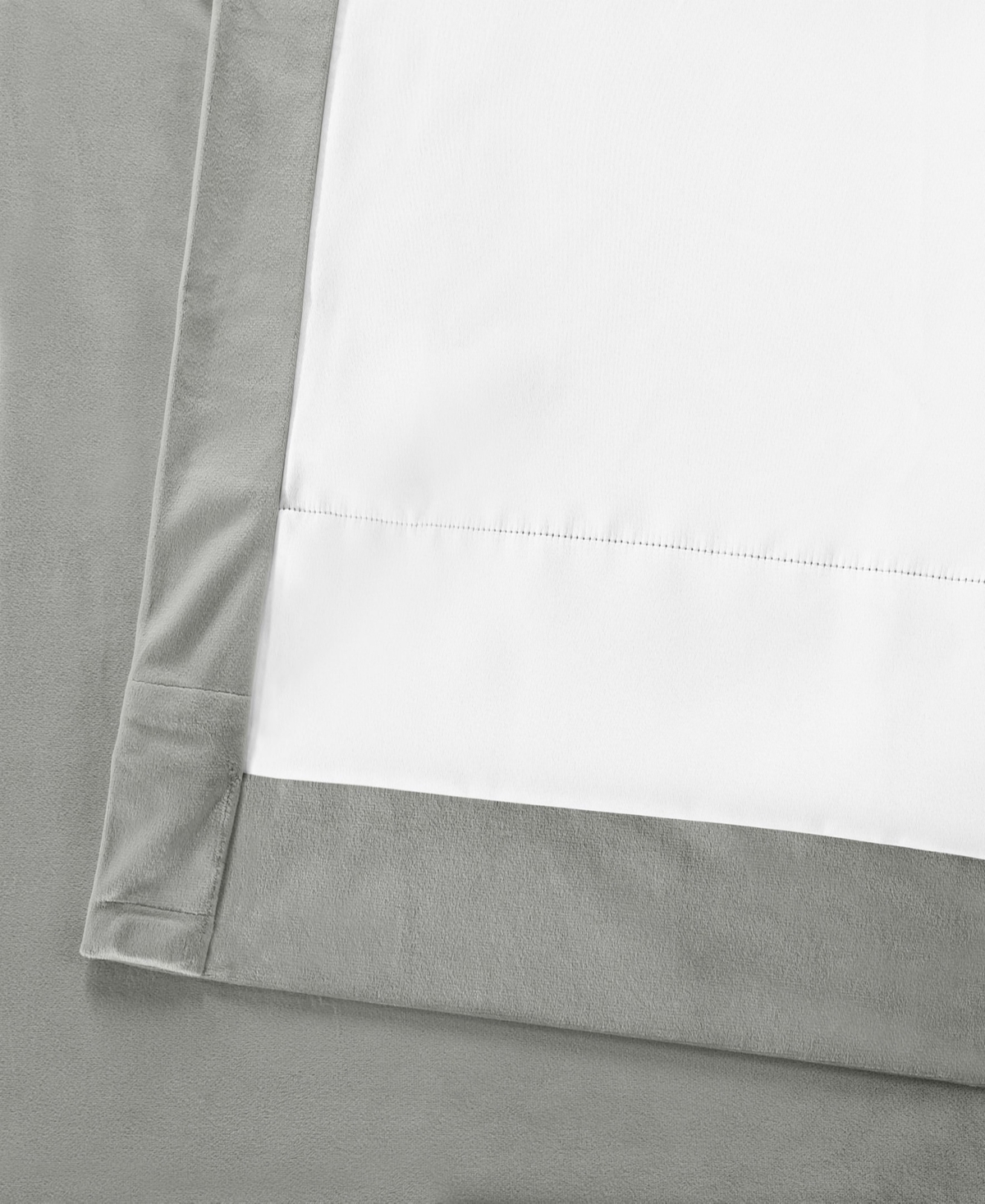 Half Price Drapes Silver Grey Signature Velvet Blackout Curtain In Grey