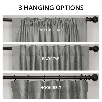 Vintage Textured Faux Dupioni Silk Blackout Curtain