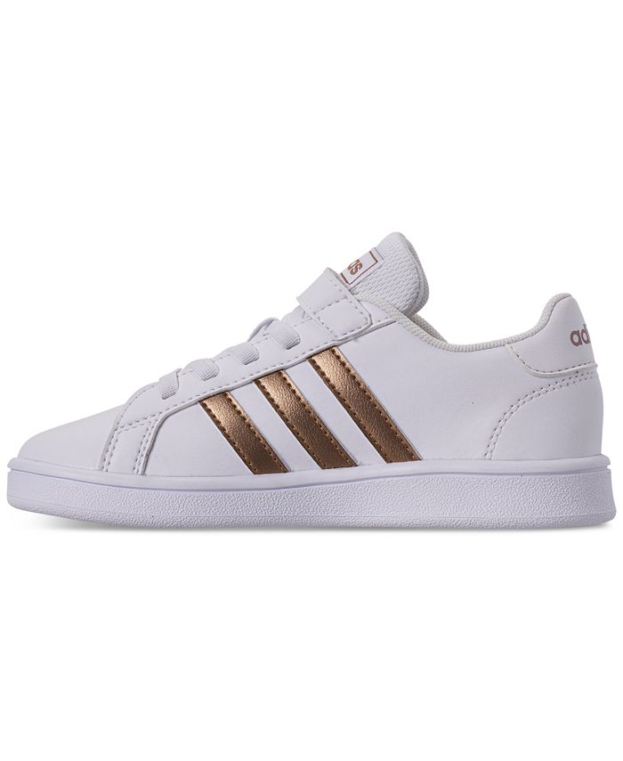 adidas Little Girls' Grand Court Casual Sneakers from Finish Line - Macy's