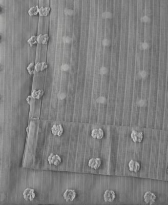 Geometric Patterned Faux Linen Sheer Curtain