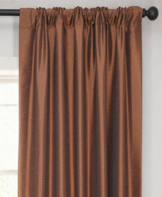 Vintage Textured Faux Dupioni Silk Blackout Curtain