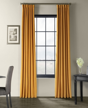 Exclusive Fabrics & Furnishings Signature Blackout Velvet Panel, 50" X 120" In Yellow