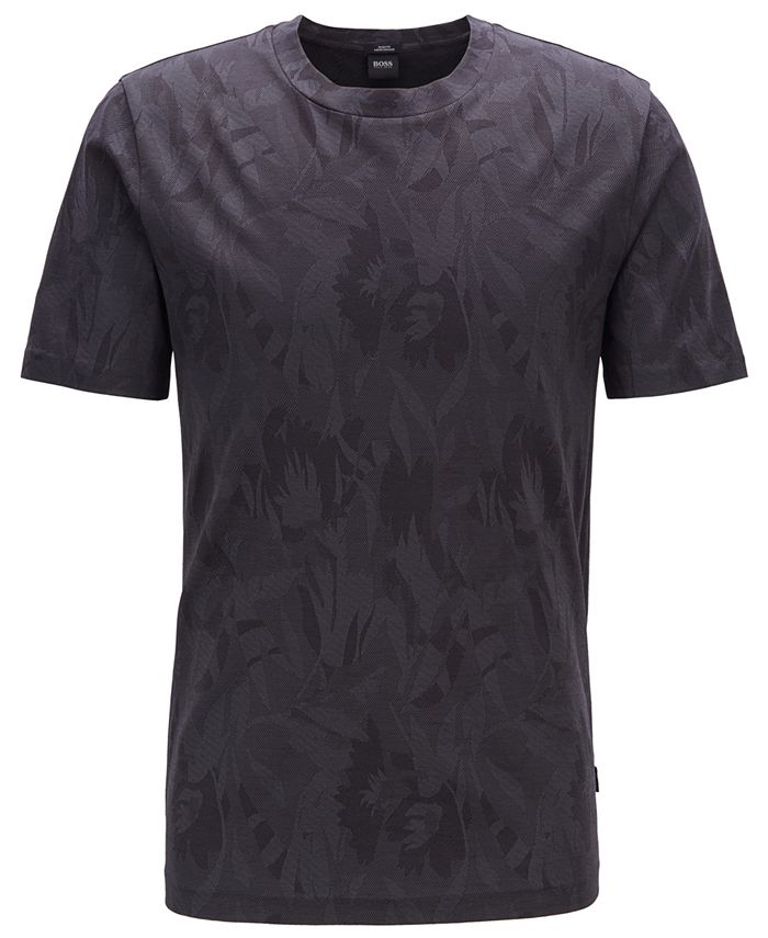 Hugo Boss BOSS Men's Tessler 121 Slim-Fit Cotton Jacquard T-Shirt - Macy's