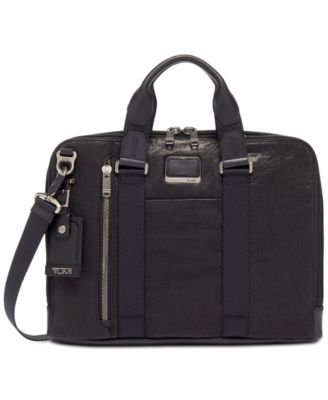 tumi leather briefcase sale