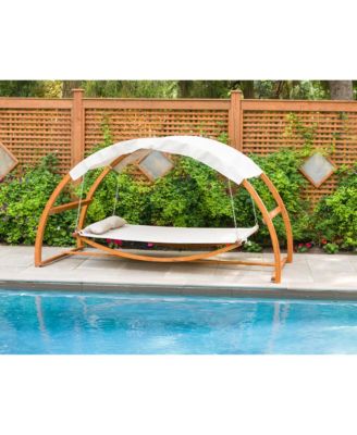 Leisure Season Swing Bed with Canopy