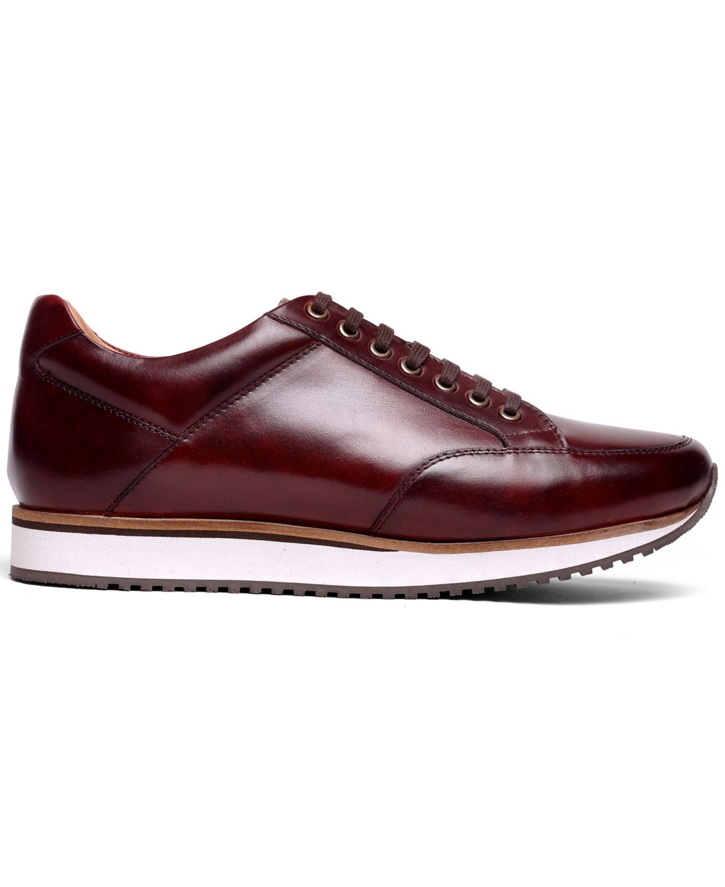 Мужские кроссовки Anthony Veer Barack Leather Casual Fashion, цвет: Тёмно-бордовый — фото 2