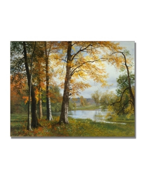 Trademark Global Albert Bierstadt 'a Quiet Lake' Canvas Art In Multi