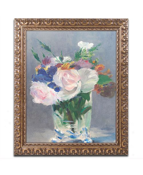Trademark Global Edouard Manet Flowers In A Crystal Vase Ornate