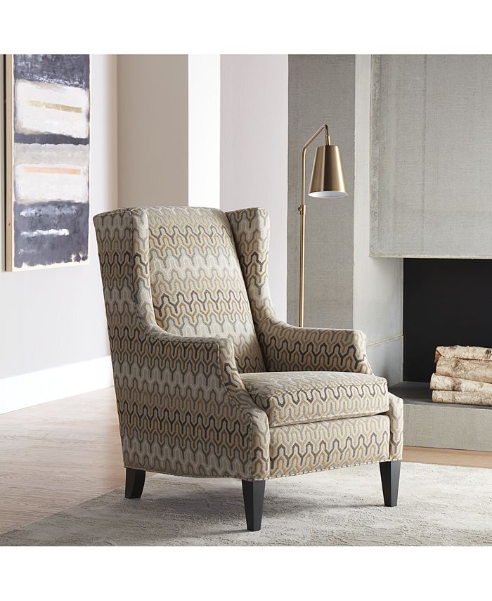 Furniture Devendra 29.5" Fabric Wing Chair Macy's