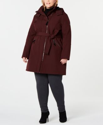 macy's calvin klein plus size coats