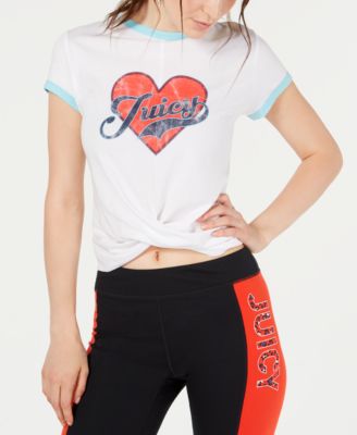 Juicy Couture Graphic Cotton Twist-Hem T-Shirt