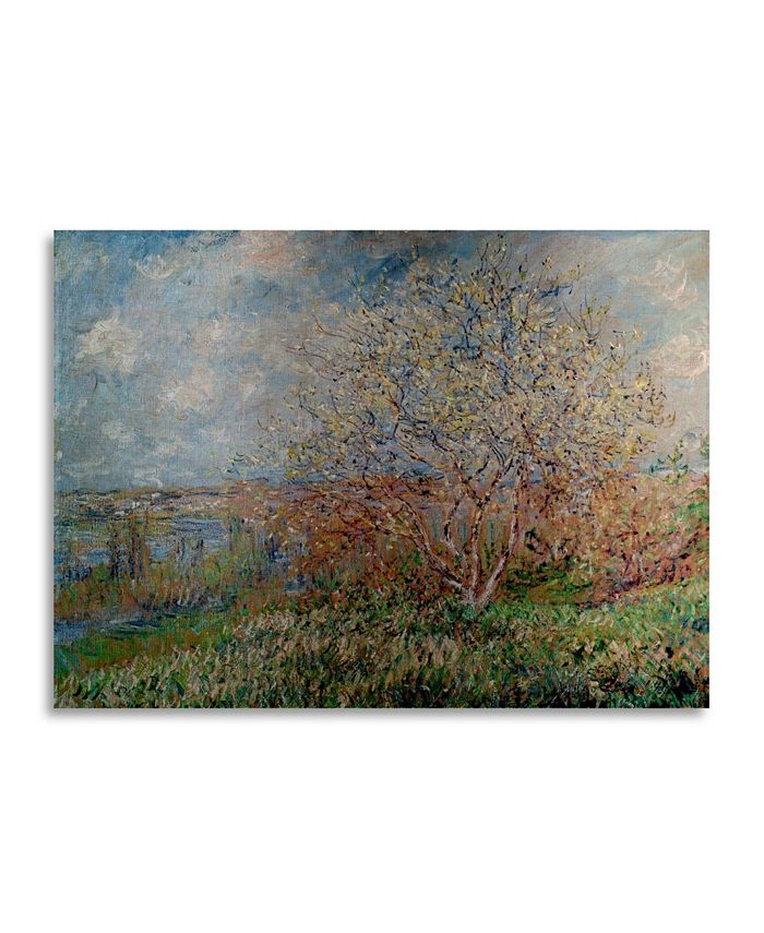 Trademark Global Claude Monet 'Spring 1880' Floating Brushed Aluminum ...
