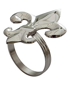 KINDWER Nickel Fleur De Lis Napkin Ring