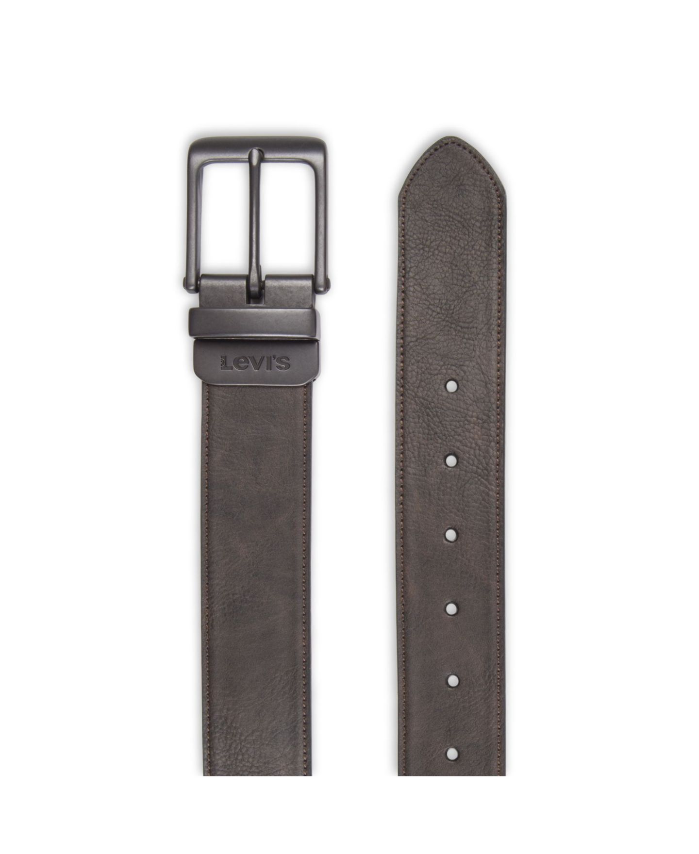 Мужской ремень Levi's Reversible Casual Belt, цвет: Коричневый / Чёрный — фото 4