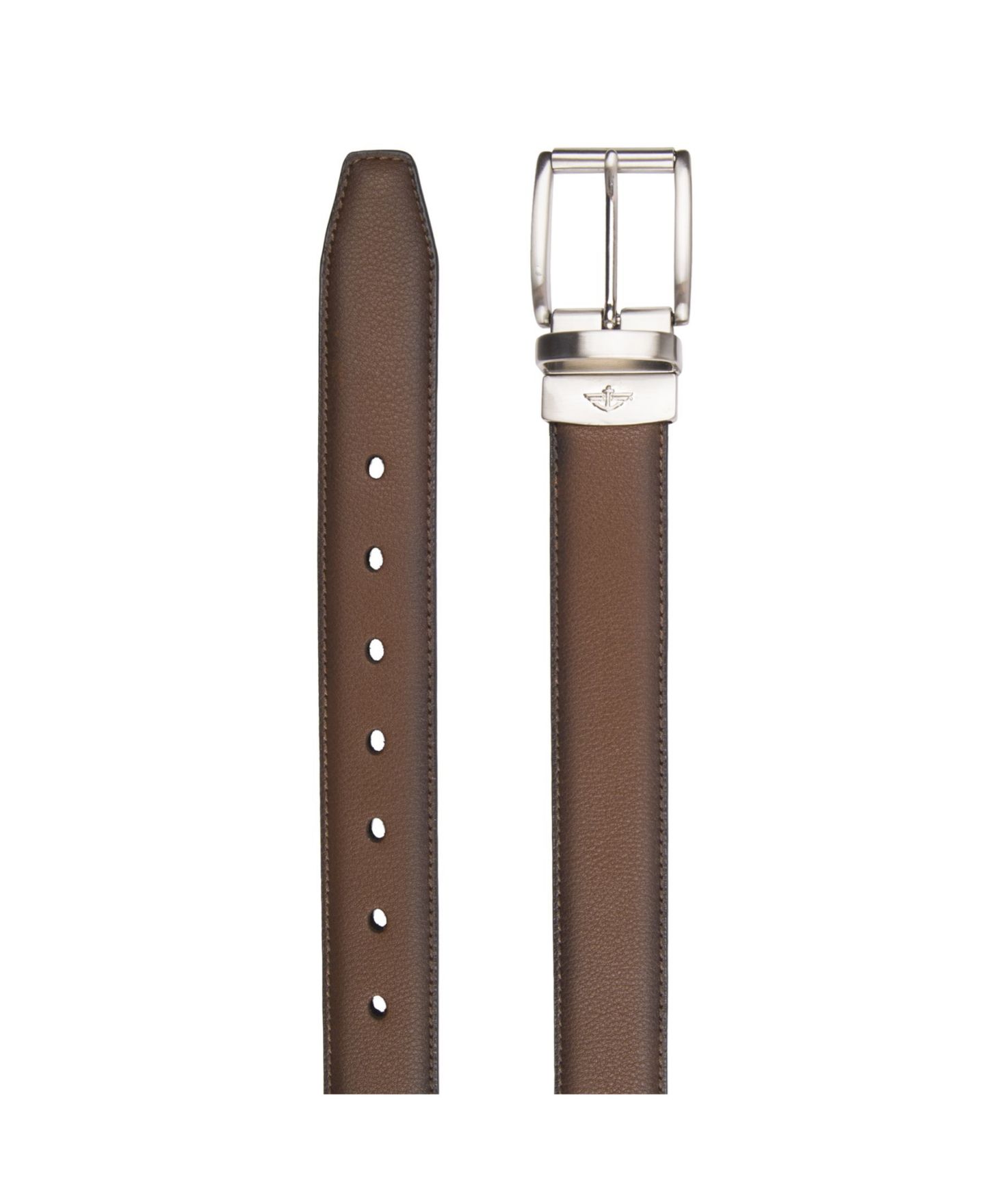 Мужской ремень Dockers Reversible Dress Belt with Comfort Stretch, цвет: Чёрный / Коньячный — фото 5