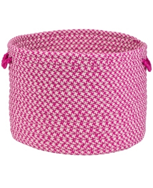 Colonial Mills Outdoor Houndstooth Tweed Braided Basket