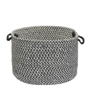 Colonial Mills Outdoor Houndstooth Tweed Braided Basket