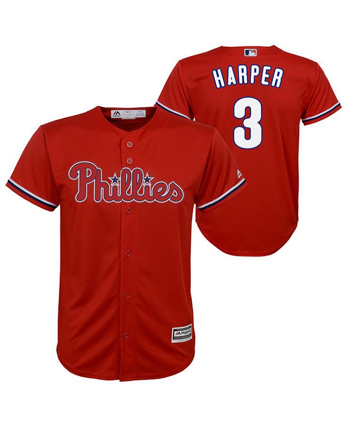 Majestic Big Boys Bryce Harper Philadelphia Phillies Player Replica Cool  Base Jersey - Macy's