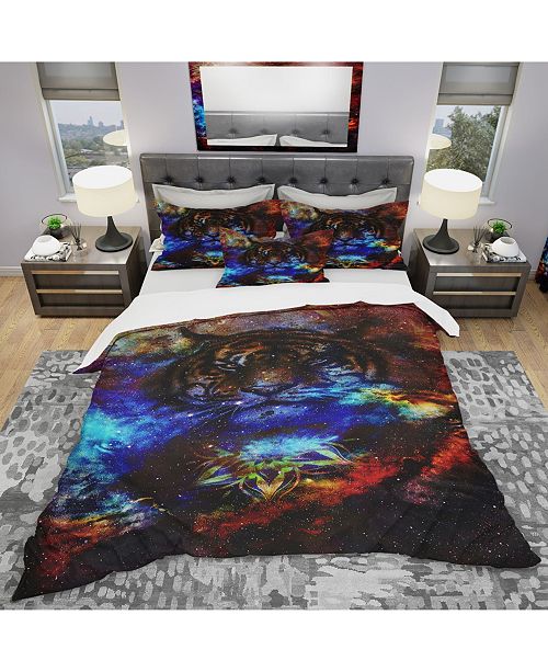 Design Art Designart Colorful Tiger Collage Modern And