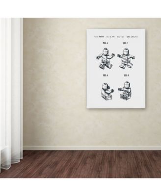 Claire Doherty 'Lego Man Patent 1979 Page 2 White' Canvas Art - 14" x 19"