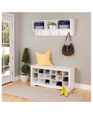 18 Pair Shoe Storage Cubby Bench
