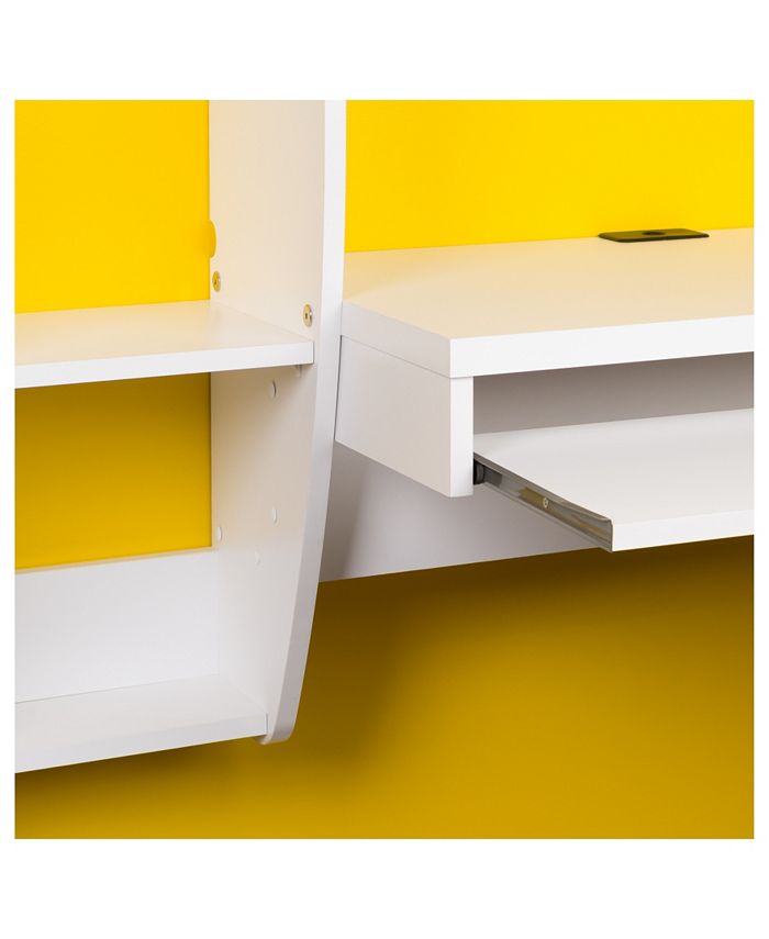 Prepac Floating Desk with Storage and Keyboard Tray Macy's