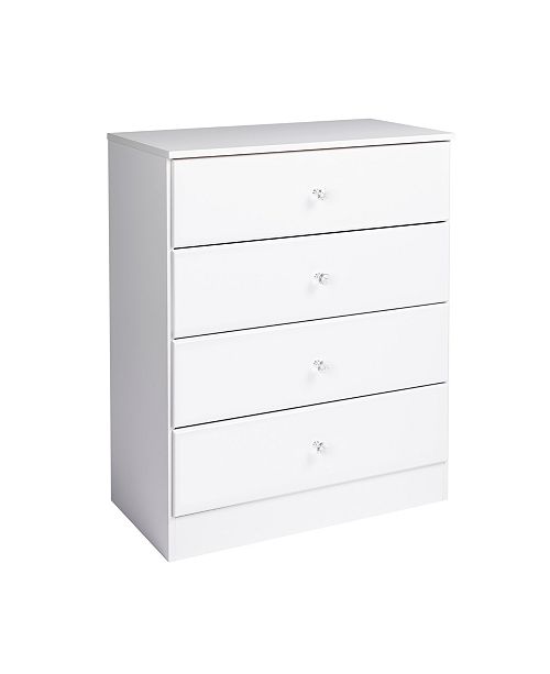 Prepac Astrid 4 Drawer Dresser With Acrylic Knobs Reviews
