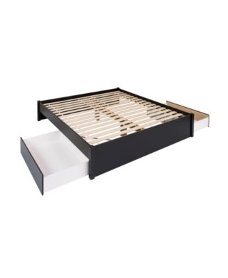 Prepac King Select 4-Post Platform Bed With 2 Drawers - Macy's