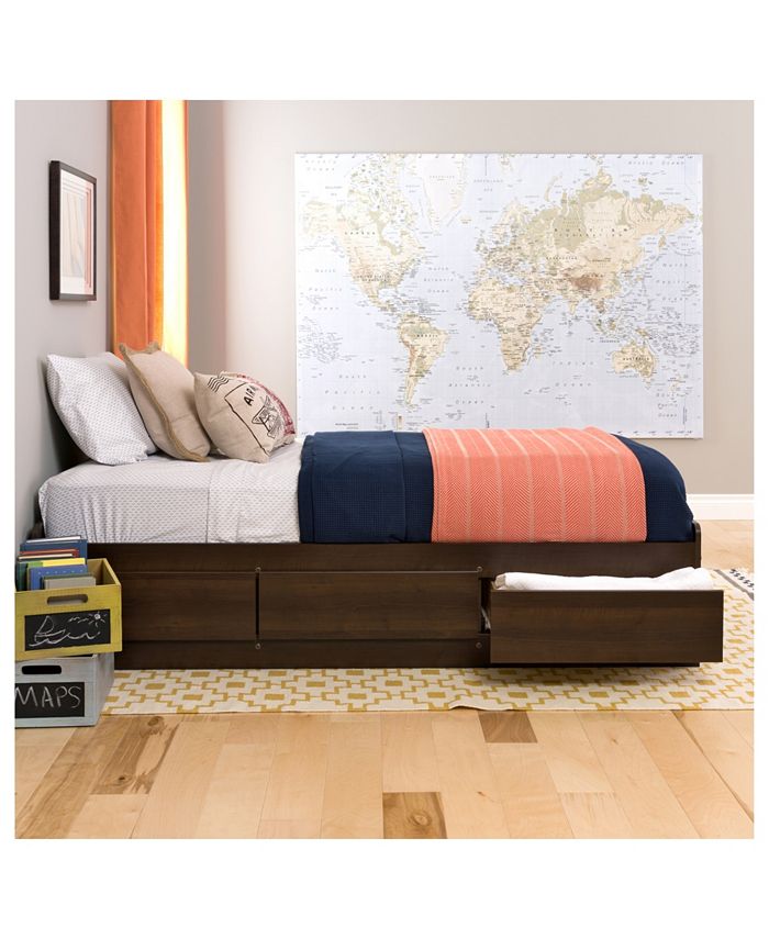 Prepac Twin Xl Mate's Platform Storage Bed with 3 Drawers Macy's