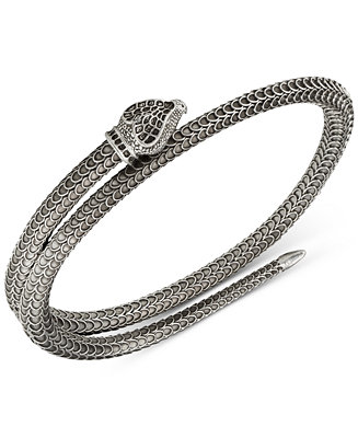Gucci Snake Motif Wrap Bracelet in Sterling Silver - Macy's