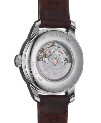 Women's Swiss Automatic Le Locle Brown Leather Strap Watch 29mm