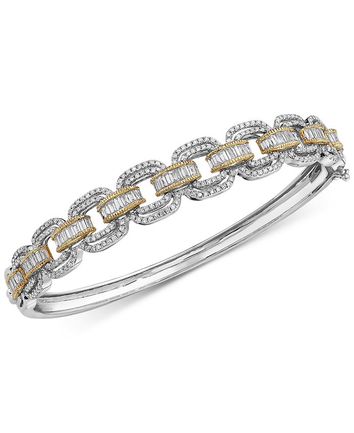 EFFY Collection EFFY® Diamond Link Design Bangle Bracelet (2 ct. t.w