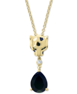 image of Effy Multi-Gemstone & Diamond Accent Panther Head 18