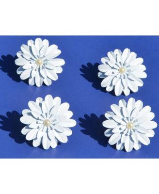 White Pearl Flower Napkin Ring