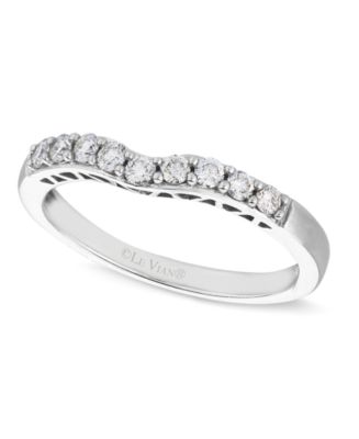 Le Vian Diamond Diamond Wedding Band (1/4 ct. t.w.) in 14k White Gold ...