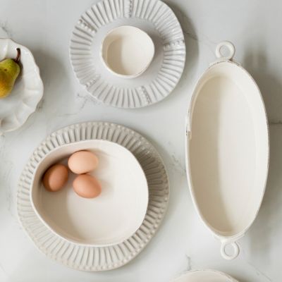 Lastra Collection Handled Oval Baker