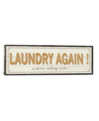 Laundry Again! by Pela Studio Gallery-Wrapped Canvas Print - 16" x 48" x 0.75"