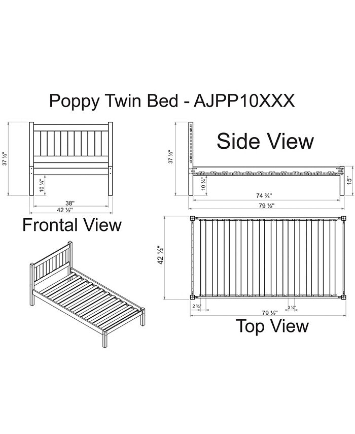 Alaterre Furniture Poppy Twin Bed with Storage Drawers Macy's
