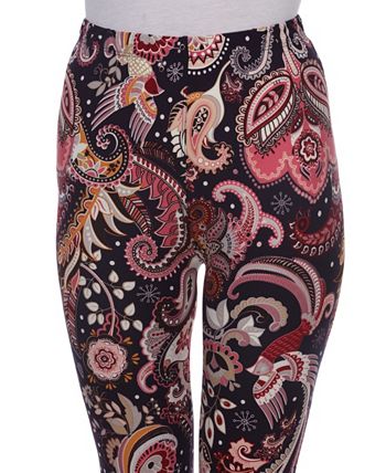 White Mark Women's One Size Fits Most Printed Leggings - Macy's