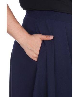 Plus Size Flared Midi Skirt