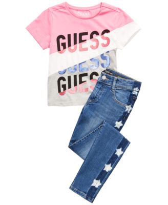 guess washed jeans t shirt