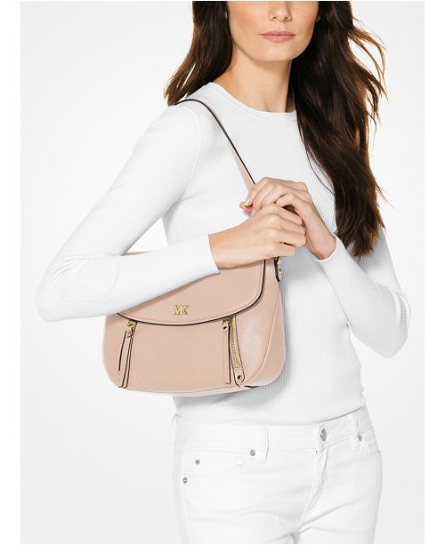 Michael Kors Evie Pebble Leather Shoulder Bag & Reviews - Handbags ...