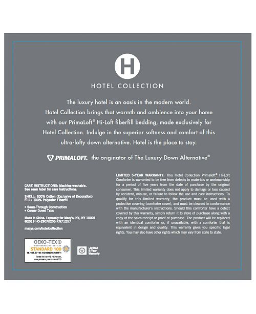 Hotel Collection Primaloft Hi Loft Down Alternative All Season
