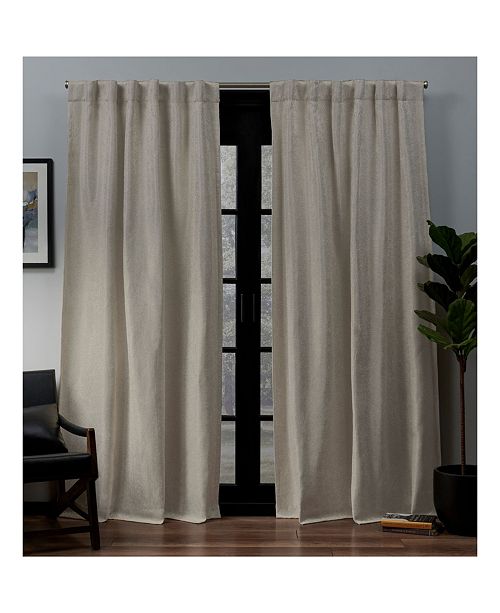 Exclusive Home Lancaster Basketweave Woven Blackout Hidden Tab Top