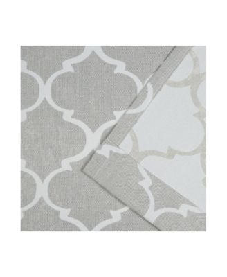 Treillage Woven Blackout Hidden Tab Top 52" X 84" Curtain Panel Pair