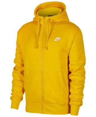yellow nike zip up hoodie