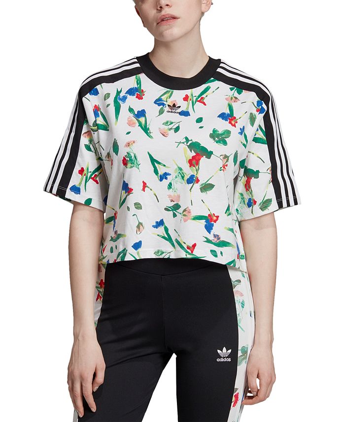 adidas Bellista Cropped Floral & Reviews - Women - Macy's