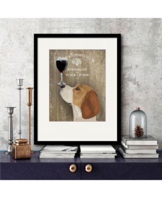 Beagle Au Vin 16" x 20" Framed and Matted Art
